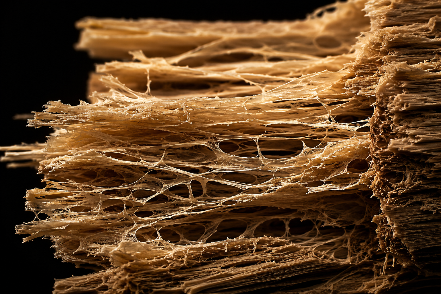 Wood pulp fibers, macro
